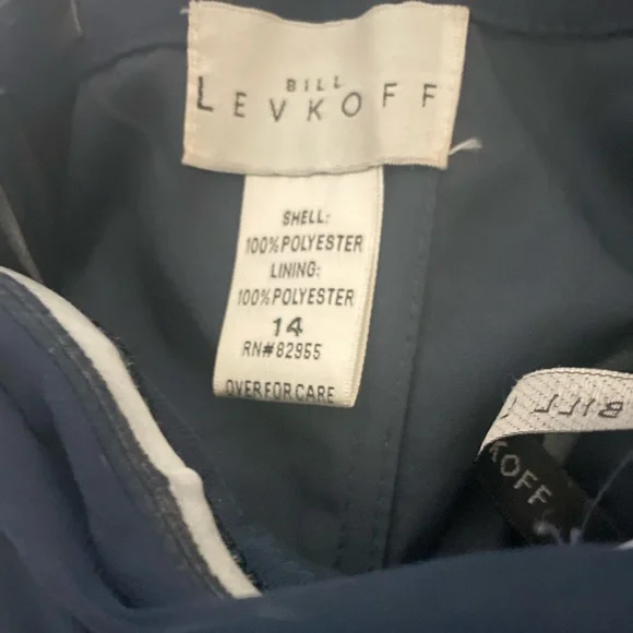 Bill Levkoff Blue Ruched Strapless Dress - Picture 4 of 6